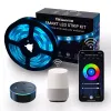 Steuerung der Difeisi Smart LED LED Light Strip 2m RGB 12V FORSCHE APP WiFI Fernbedienung Tuya Ambiente Lightstrip für Alexa Google Assistent