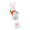 Party Decoration Stretchable Legs Easter Figurine Delicate Cartoon Statue For Home Office