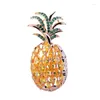 Broches Personnalité créative Ananas Brooch Fruit Series Corsage Inlaid Zircon Women's Bijoux en gros accessoires de vêtements