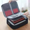 Document Organizer Briefcase 3-Layer Folder Holder Men's Women's Bag Cover Purse Passport Home Safe Functional File Storage Case