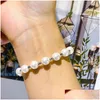 Бисер 925 Sier Pearl Bracelets Strands Женщины Простые летние браслет.