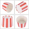 Bakgereedschap 50x cupcake wrapper papieren cake kast cups voering muffin keuken rode strepen