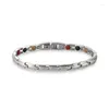 Charm Bracelets Befoshinn Jewelry Women Silver Color Pure Titanium With 5 In 1 Energy Stones Health Italian Gift