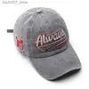 Ball Caps Wash old letter embroidered cap trendy mens personality Street womens sunshade baseball capQ240403