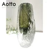 Vases Modern Dark Green Two-color Transparent Glass Flower Wares Sales Living Room Study Vase