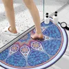 Bath Mats Circle Boho Rug Semicircular Doormat Ground Anti-Slip Entrance Mandala Style Polyester Bohemian