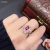 Cluster Rings Natural White Crysstal And Garnet Ring 10mm 14mm 5mm 7mm Pyrope 925 Silver Jewelry For Party