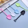 1000pcs/väska engångs mini-spade skedar kreativa pudding glasssked plastisk dessert kaka spade sked t9i002603