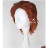 ウィッグキャップハンターヒソカショートストレートオレンジオーバーンカラーパーティーコスプレwig3133093ドロップデリバリーヘア製品アクセサリーツールotct9