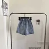 Ontwerper Nanyou Correct Edition M Familie 2024ss Spring nieuw |Letter Gedrukte bloemknop denim shorts zmuk