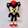 30cm Sonic Plush Doll Toys Cartoon PP Cotton Black Blue Hedgehog Soft Stuffed Toy Kids Birthday Gifts