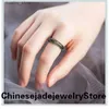 Cluster Rings Natural Aquatic Agate Jade Ring Mens Authentic Jade Ring Stone Ring Fashion Jewelry Accessories L240402