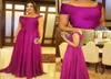 New Fuchsia Simple Cheap Mother of bride Dresses Chiffon Draped Sweep Train Plus Size Cap Sleeve Wedding Guest Dress Formal Mother5726293