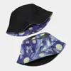 Bérets Coton Graffiti Print Bucket Hat Fisherman Outdoor Travel Travel Sun Cap chapeaux pour hommes et femmes 338