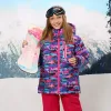 Jackets Hooded Fleece Baby Girl Sneeuwjassen Waterdichte warme jongen Skiën Sport Coats Kinderen verdikte berg tiener Kinderkleding