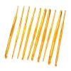 Double End Crochet Hooks Gold Crochet Needles Sweater Knitting Needles Weave Craft DIY Knitting Crochet Tool Sewing Accessory