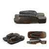 Sandals Men's Cosplay Shoes Charcoal Color Wood Summer Sandals Flat Heel Flip Flops Beach Slippers Classic Japan Geta Casual Clogs