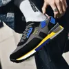 Basketball comodi sneaker da uomo non slip per attività all'aperto - design a blocchi di colore alla moda con suola morbida