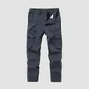 Men's Pants 2024 Cross Tactical For Casual Multi Pocket Fashion Retro Work Wear Baggy Trousers