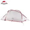 SHÉTRES Naturehike tente Hiby Series Camping Tent 34 PERSONNES EXTÉRIEUR 20D SILICONE TEST Double couche 4 Saison Ultralight Family Tent