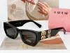 Designer Miui Sunglasses Personality Mirror Leg Metal Large Letter Design Multicolor Brand Glasses Factory Outlet Promotional Special