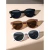 3pcs Small Around Frame Y2K Boho Sunglasses for Women Travel Daily School Life Clothing Accessories