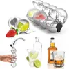 Baking Moulds Four-hole Ice Hockey Model Whiskey Vodka Round Box Spherical Grinder Maker Bar Tool