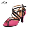 Ladingwu – chaussures de danse pour femmes, vente en gros, Salsa latine, flanelle rose, tissu Flash, fête, salle de bal, mariage, Z-25