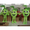 2024 Супер милый зеленый яблочный талисман костюми