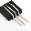 Bracelets Weimanjingdian Marque Marquise Cut Cumbic Zirconia CZ Crystal Tennis Bracelets pour femmes Bride Mariage Prom Charme bijoux Cadeaux