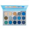 Schatten Großhandel kostenlos Print Private Label Glitter Veganer Pigment Lidschatten Make -up 15 Farben Schimmer Matte Lidschatten Palette