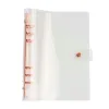 Notebooks box regalo imballaggio a foglie sciolte copertina planner trasparente oro rosa trasparente 6 anello a5 cover del legante