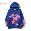 Ontwerper Nieuwe lente en herfst Hoodie American Trendy Brand SP5DER 555 STAR Foaming Print High Street Heren Dames losse casual capuchon sweater