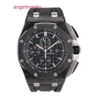 AP Business Wristwatch Mens Royal Oak Offshore 26400AU Automatique Précision mécanique Date de marche d'occasion SECONDE MONTRE 42 mm Black Panda