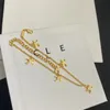 Klassiska varumärkesbokstäver ankletter boutique designer smycken rostfritt stål lyx kvinnors gåva fötter kedja vår ny födelsedag charm