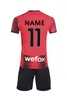 Weihnachtsgeschenk 2324 Jungen Mädchen Ronaldo Milan Edition Rugby -Fußball -Hemd Männer und Kinder Home Away Games Jerseys Kits Uniformen 240319