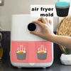 Pişirme Kalıpları Silikon Ramekinler Air Fritöz Kek Kalıp Aksesuarları Kek Muffins Tarts Pudings için Yapışmaz