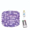 Cordes USB LED String Light 5m / 10m / 20m / 30m 8mode Remote Control Lights Fairy Garlands Marriage de Mariage de Noël Lampes de décoration de vacances