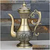 Hip Flasks vintage metalowe napoje rzemieślnicze herbatę Dekoracja Dekoracja antycznego kwiatu rzeźbiony wystrój domu wino flagon upuszcza dostawa gardde dhsja