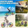 Garden Decorations Creative Bicycle Wind Spinners Standing Pole Yard Decoration