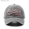 Ball Caps Wash old letter embroidered cap trendy mens personality Street womens sunshade baseball capQ240403