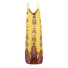 Casual Dresses Summer For Women 2024 Print Daily Sleeveless Vintage Bohemian O Neck Maxi Dress Female