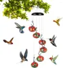 Autres fournitures d'oiseau charmant wind chimes mangeur de colibri pour la fenêtre Patio de jardin de fenêtre à l'extérieur suspendu en verre soufflé à la main