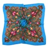 Écharpes 80 80cm écharpe florale russe de style ethnique carré bandana tête dames mouchonneuses coiffure enveloppe