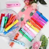 Frames 100 Pcs Wooden Clip Clothes Pins For Hanging Decor Christmas Decoration Clips Colored Clothespins Craft Multi-purpose Crafts