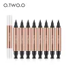 Eyeliner o.two.o 8 stks vloeibare eyeliner stempel zwarte eyeliner potlood longlasting waterdichte waterdichte gemakkelijk te dragen cosmetica make -up voor ogen