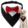 Collier de vêtements pour chiens pour le mariage bandana bandana respirant smoking ajusté couche écharpe mariages fêtes anniversaires