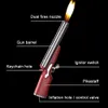 Mini Dual Flames Butan ohne Gas leichter nachfüllbar Plastikpistolen -Feuerzeuge Raucherzubehör coole Feuerzeuge Geschenke für Männer