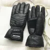 Genuine Goatskin Leather Gloves Super Thick Lining Motorcycle Gloves Are Windproof, Warm And Surable, Both For Men And Women