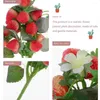 Dekorative Blumen 6 PCs Berry Simulierte Erdbeerbraut Esstisch Accessoires Faux Himbeeren Fruchtdekor PVC Fälschung